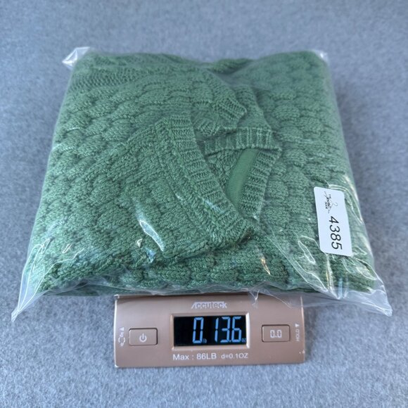 Field Flower Anthro Green Knit Long Sleeve Sweater Size Small Wool‎ Mohair Blend - Picture 10 of 11